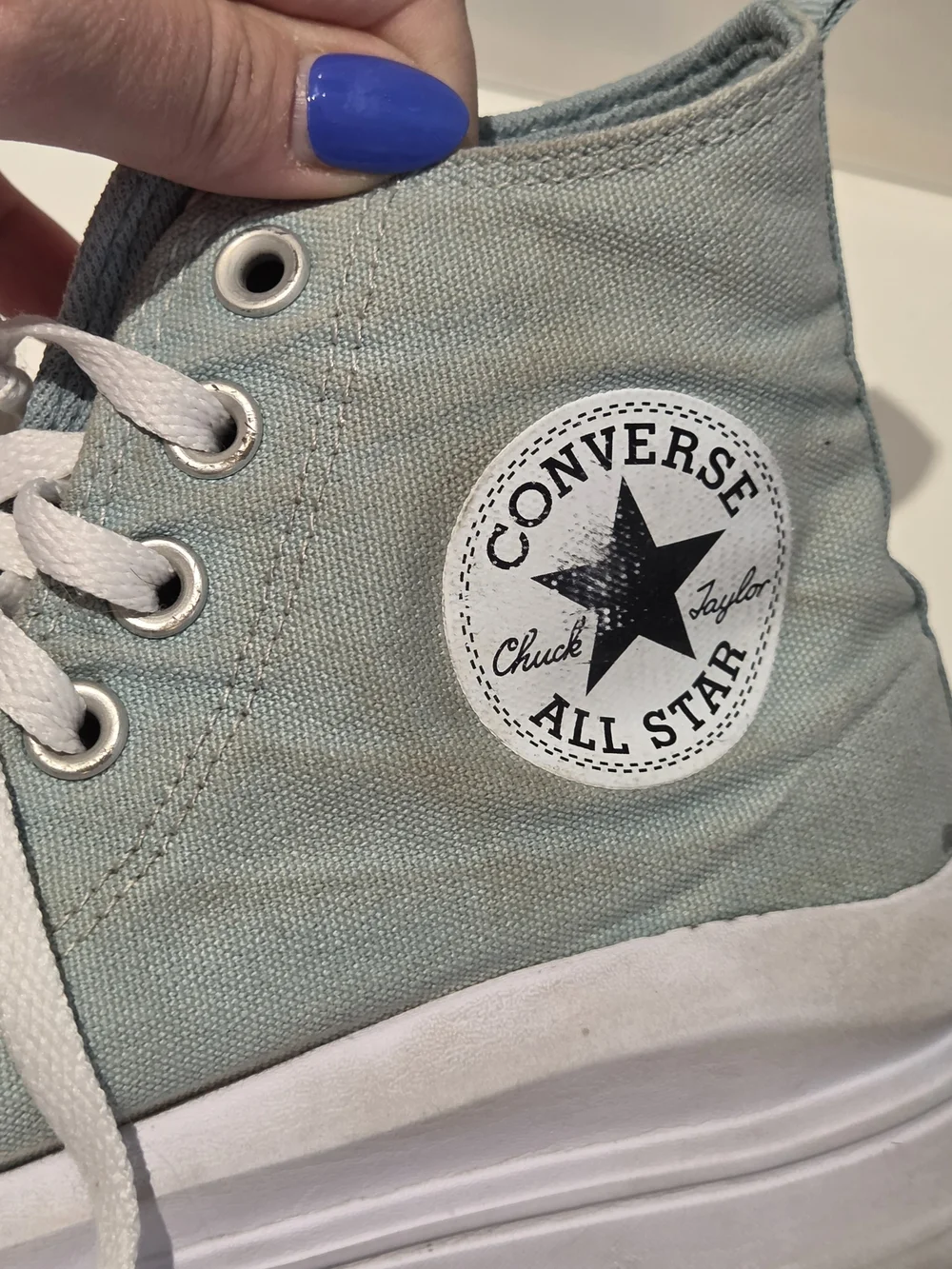 Converse Girls Size 5 Platform High Top All Star Turquoise Aqua Chuck Taylor